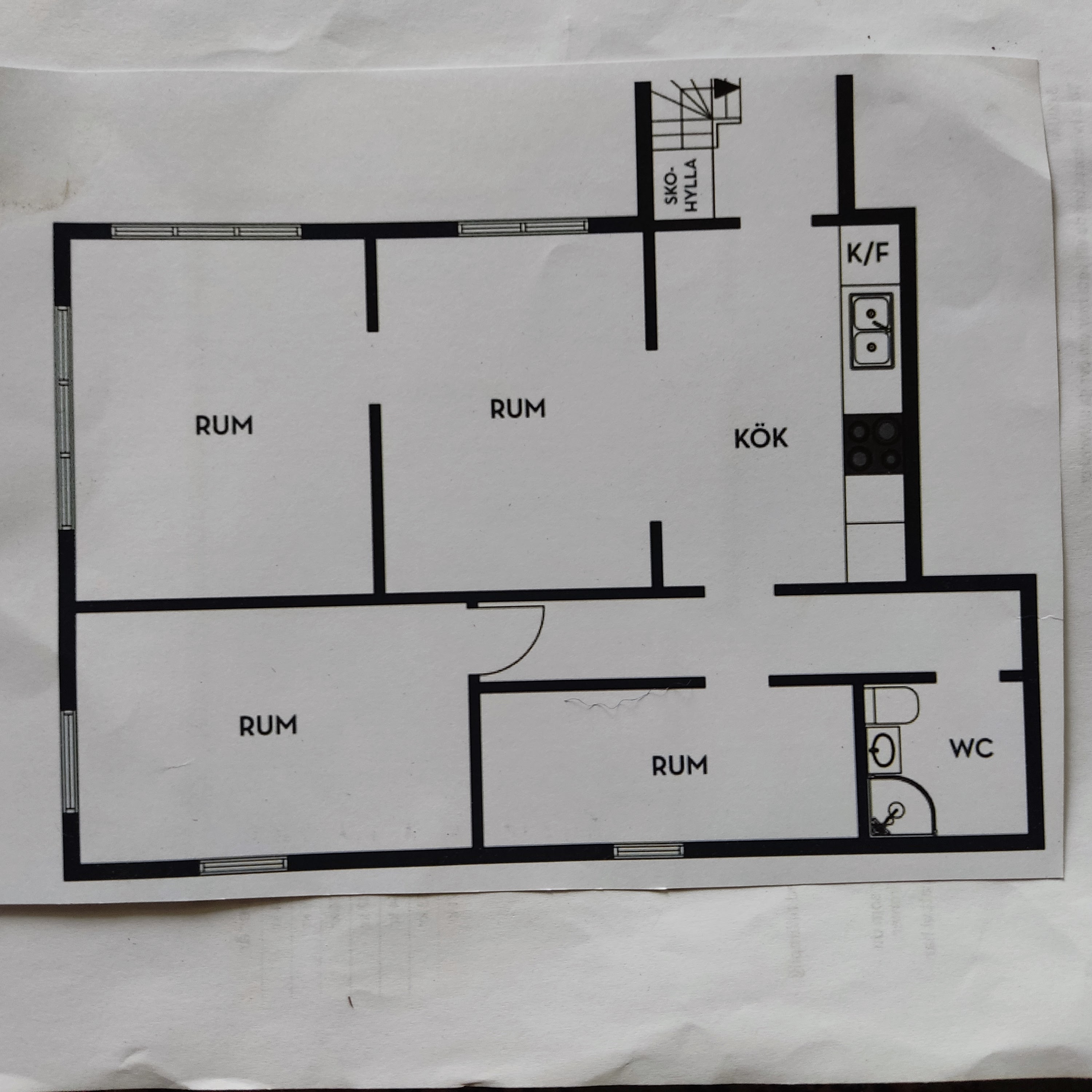 Lägenhet, 4 rooms, 95 sqm, Riala – Riala
