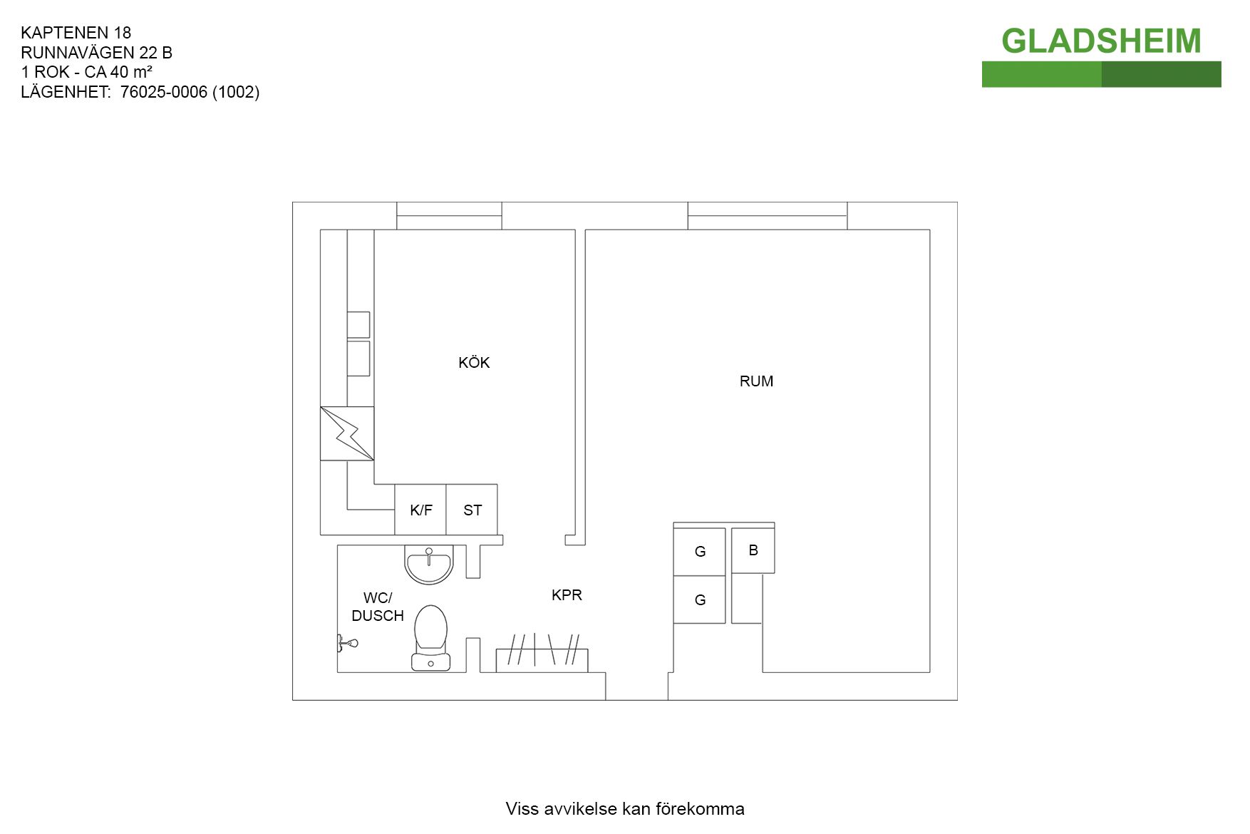 Lägenhet, 1 rooms, 40 sqm, Kungsör – bild 5