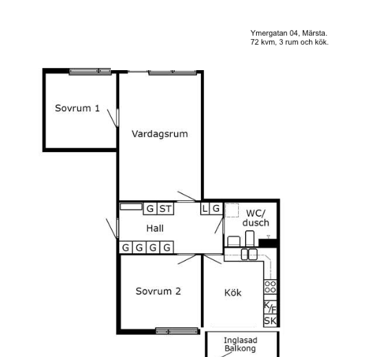 1 rok · 76 m² i Märsta – bild 2
