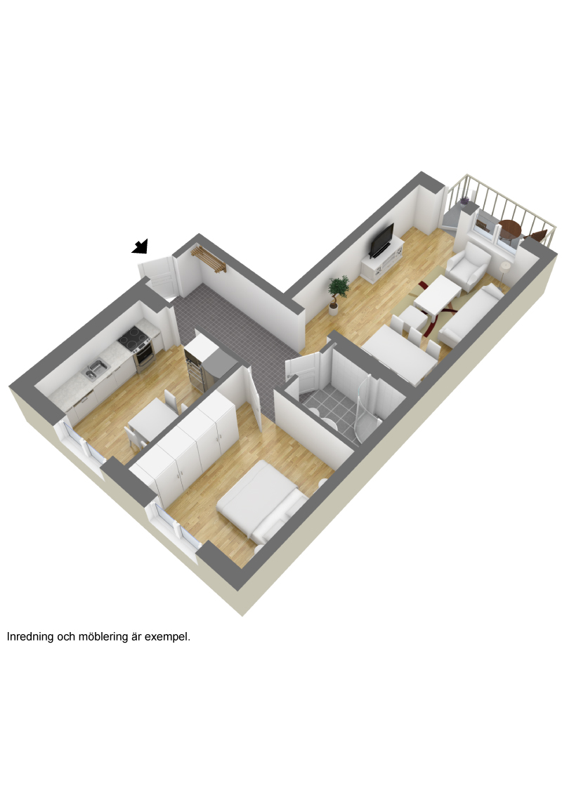 Lägenhet, 2 rooms, 53 sqm, Borås – bild 2
