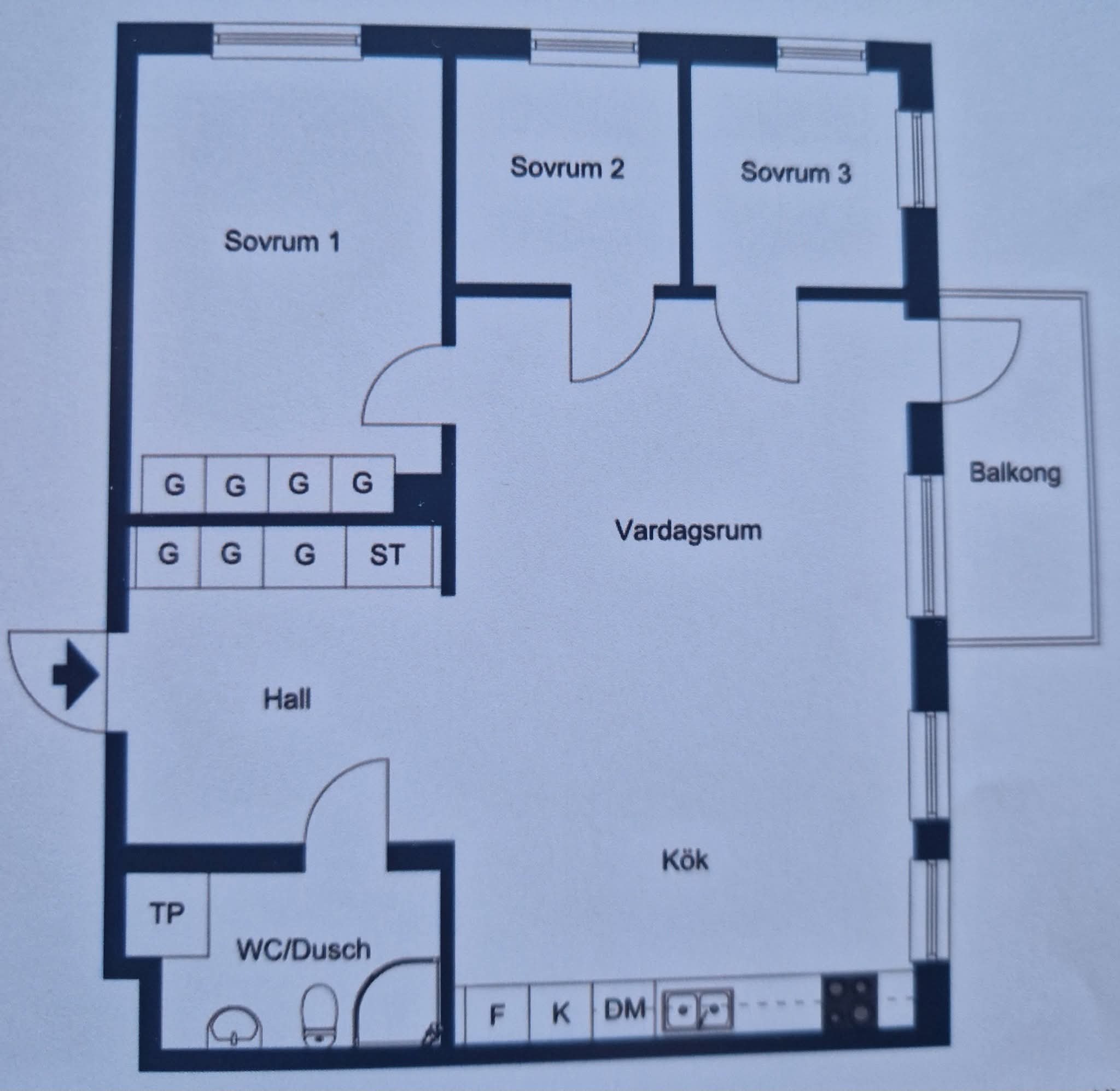 Lägenhet, 4 rooms, 71 sqm, Märsta