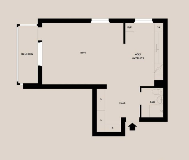 Lägenhet, 1 rooms, 43 sqm, Borås – bild 7