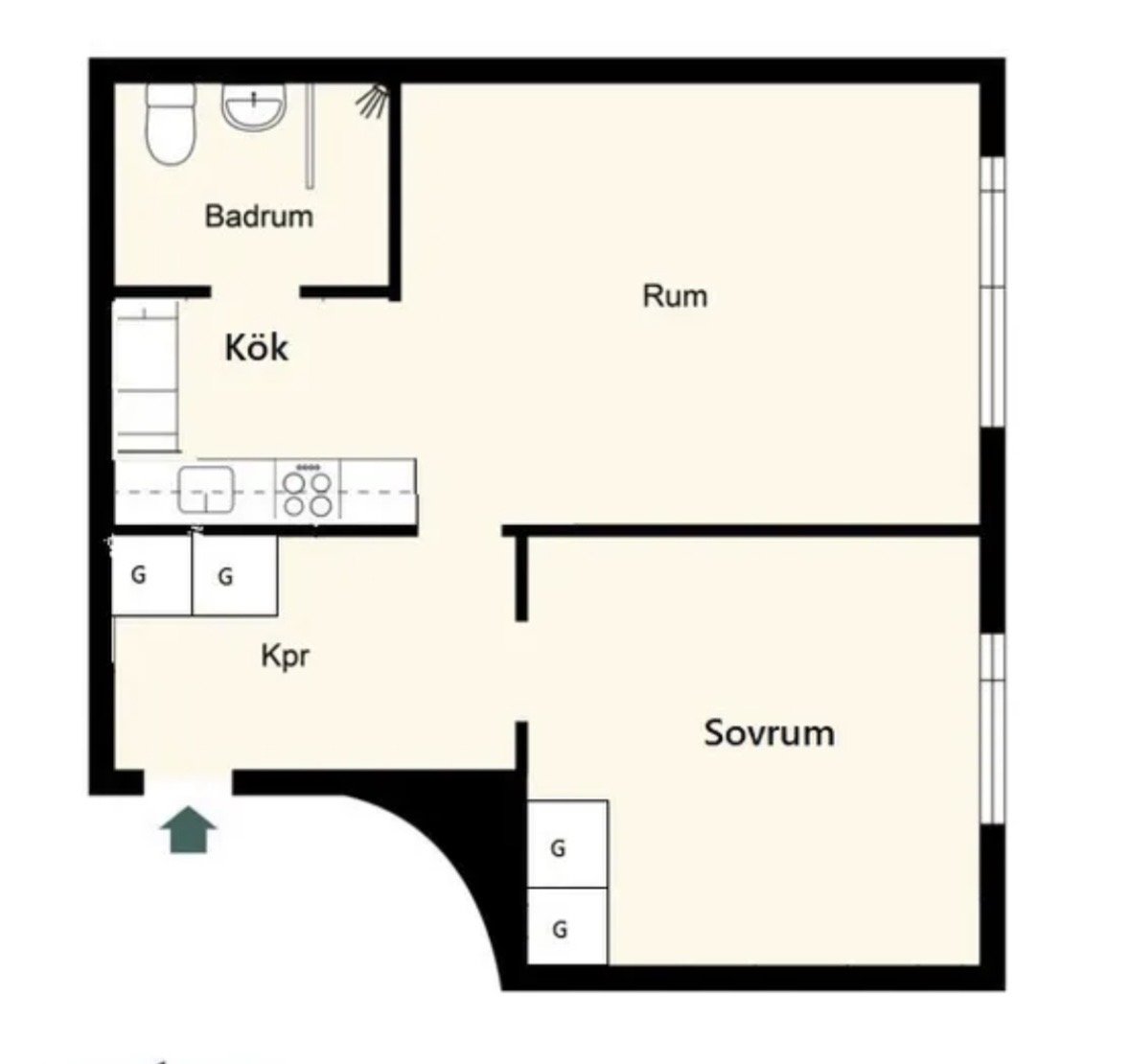 Lägenhet, 2 rooms, 50 sqm, Sollentuna – bild 9