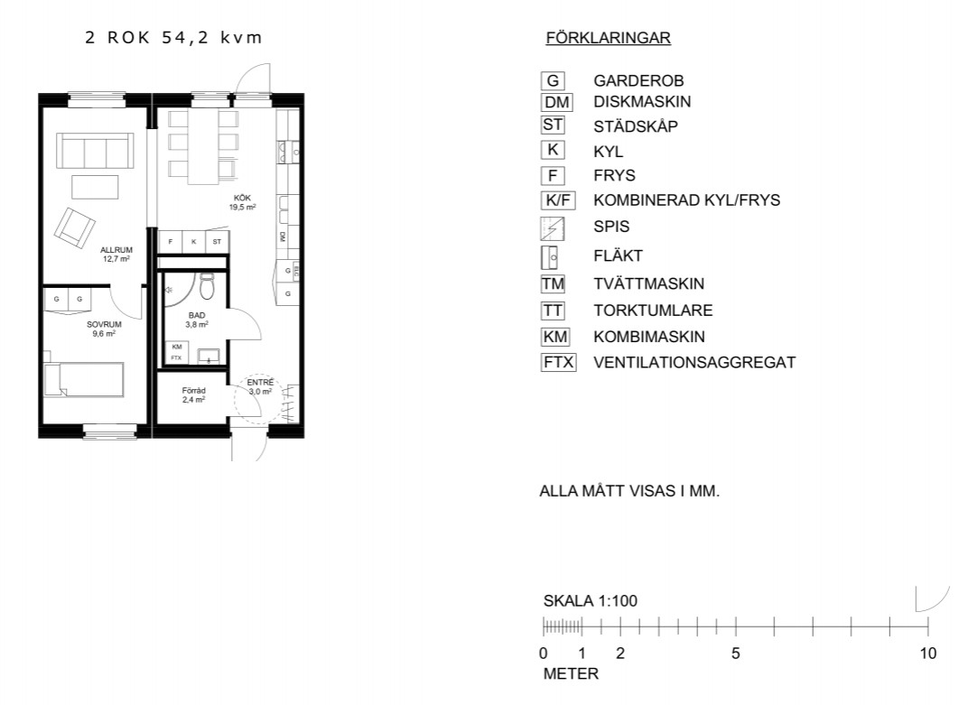 Lägenhet, 2 rooms, 54 sqm, Sävsjö – bild 8