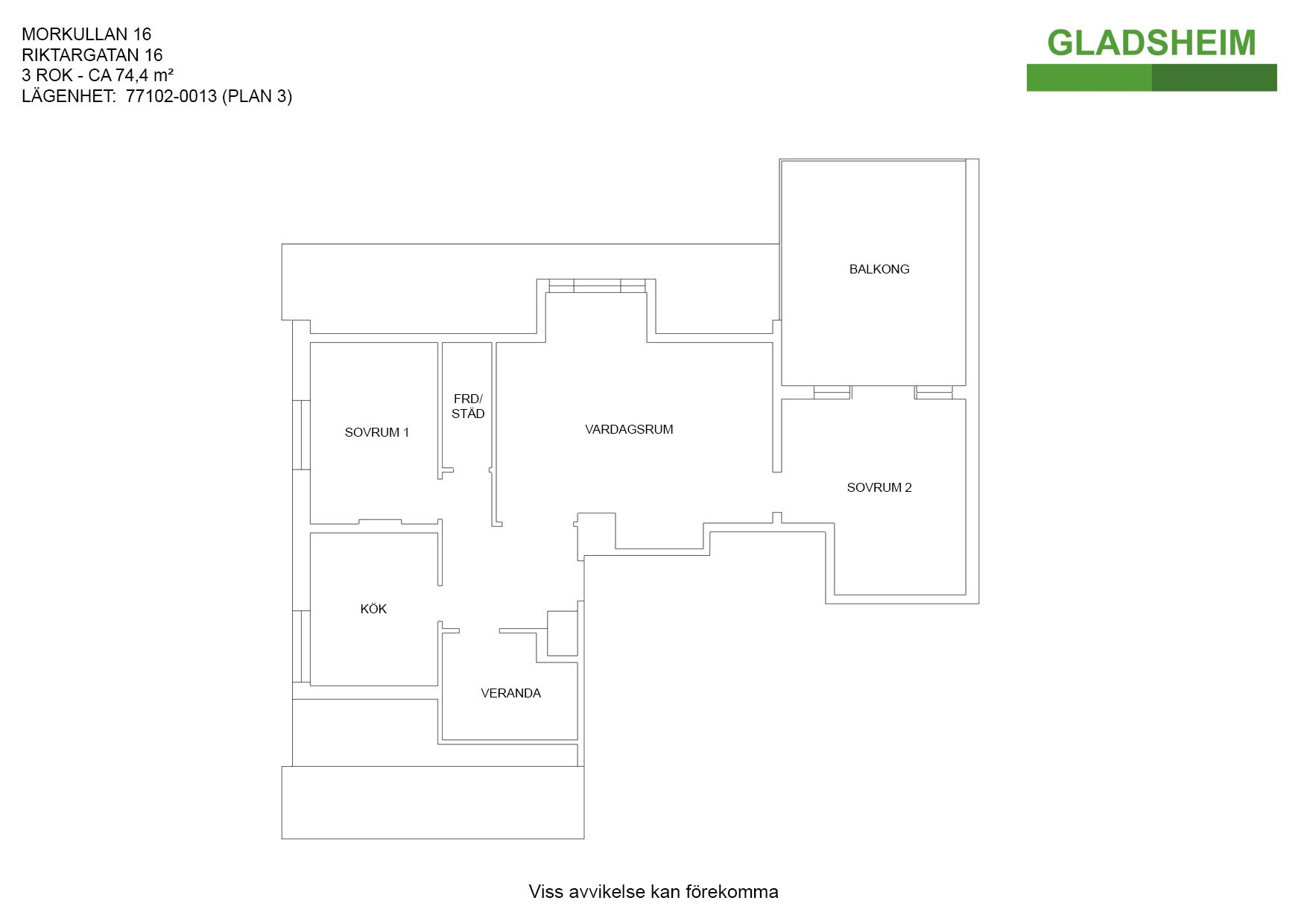 Lägenhet, 3 rooms, 74 sqm, Torshälla – bild 6