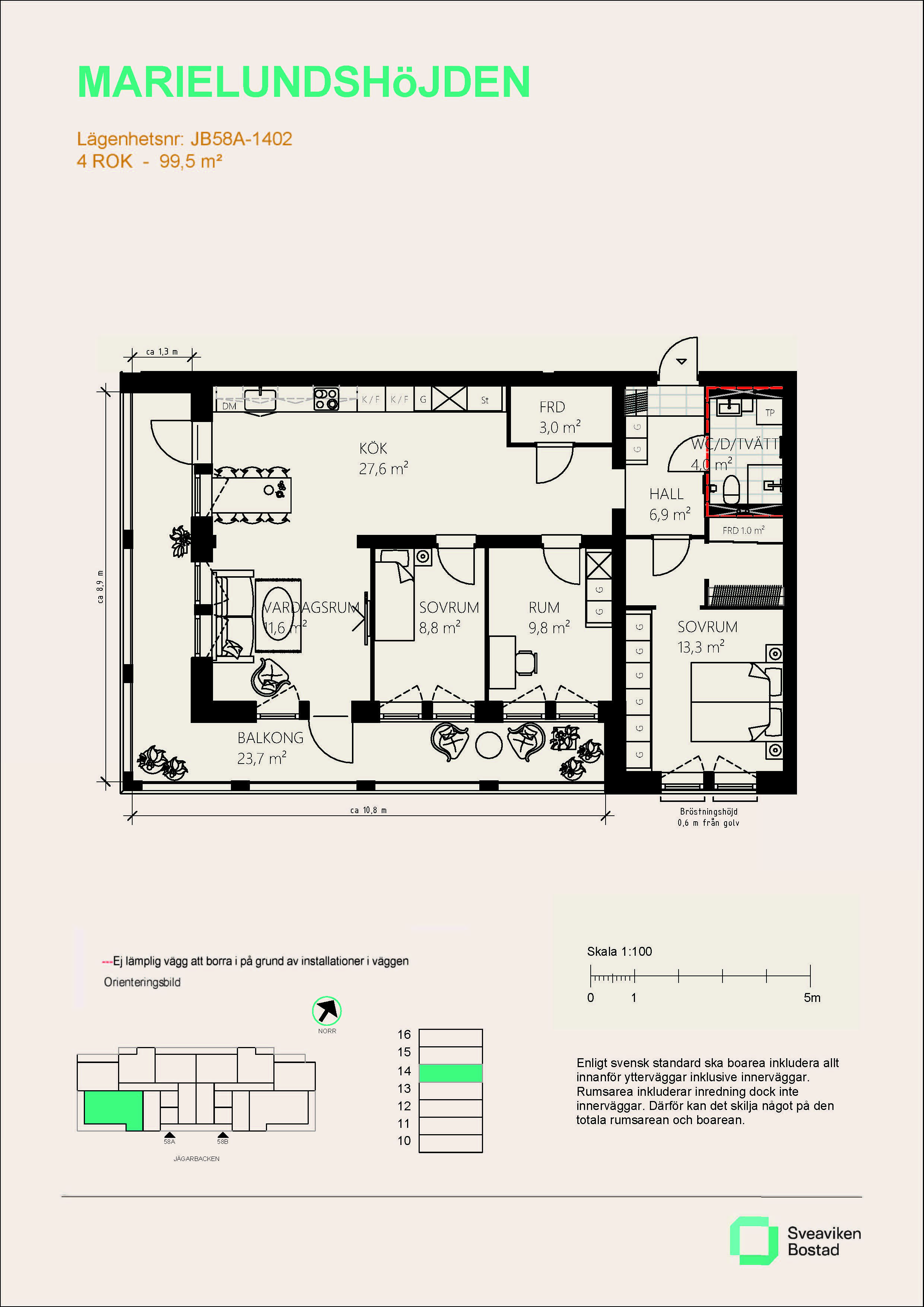 Lägenhet, 4 rooms, 100 sqm, Mariefred – bild 3