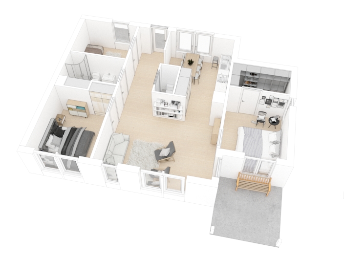 Lägenhet, 3 rooms, 75 sqm, Hovmantorp – bild 2