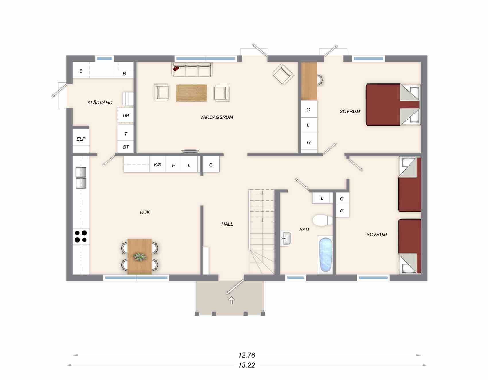 3 rok · 120 m² i Kåbdalis 119 – bild 14