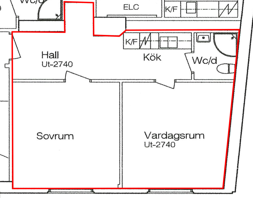 Lägenhet, 2 rooms, 47 sqm, Borås – bild 9