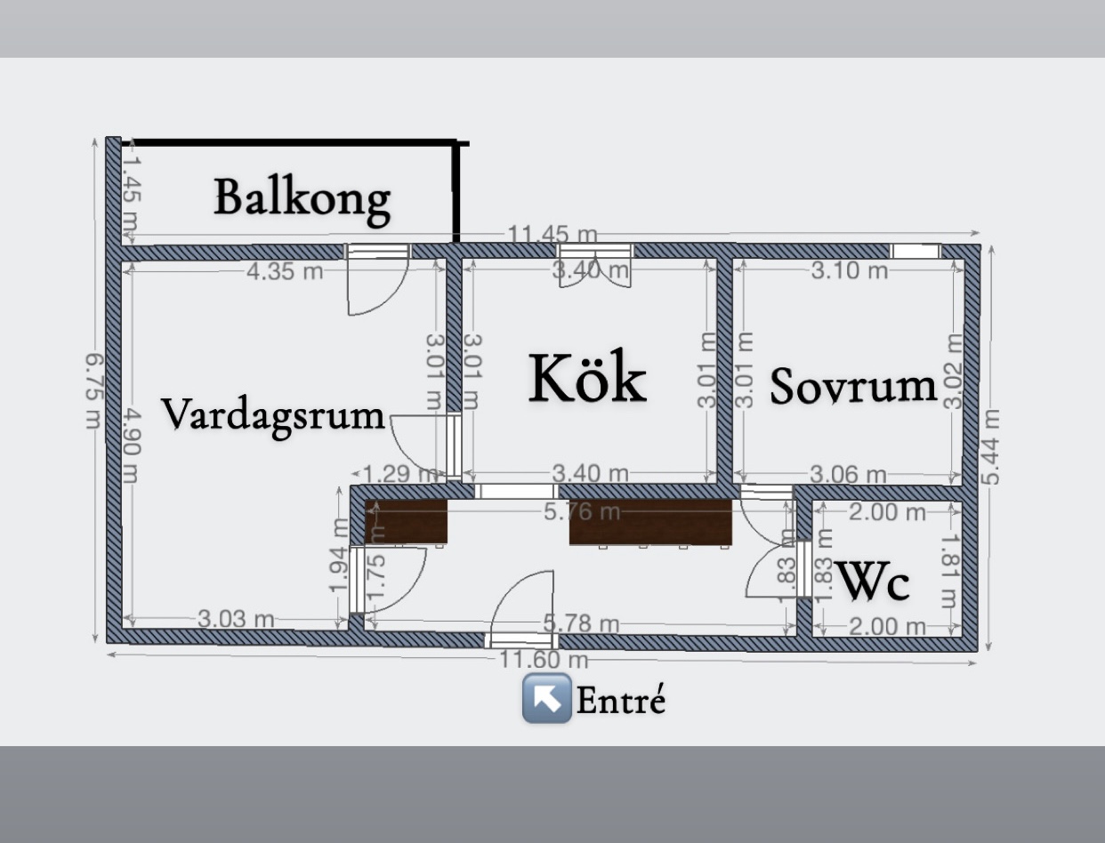 Lägenhet, 2 rooms, 56 sqm, Gusum – bild 5