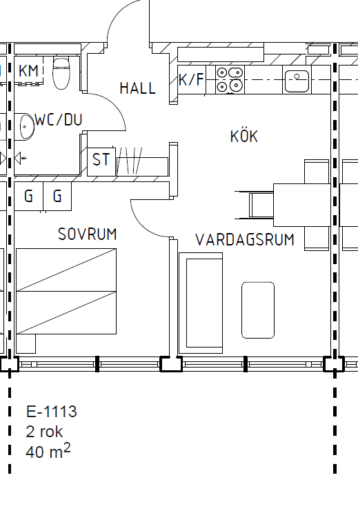 2 rok · 40 m² i Nynäshamn – bild 13