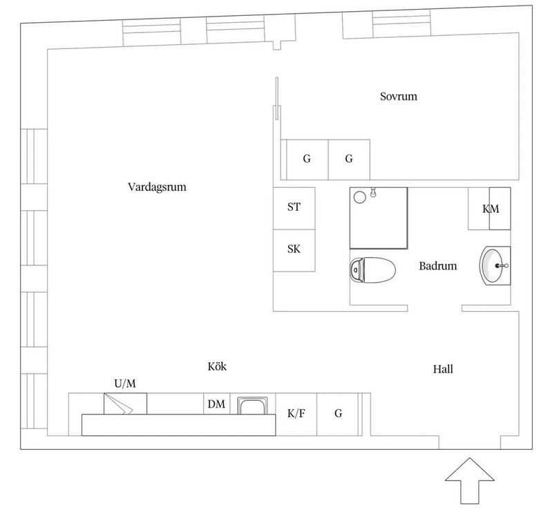 Lägenhet, 2 rooms, 40 sqm, Stockholm