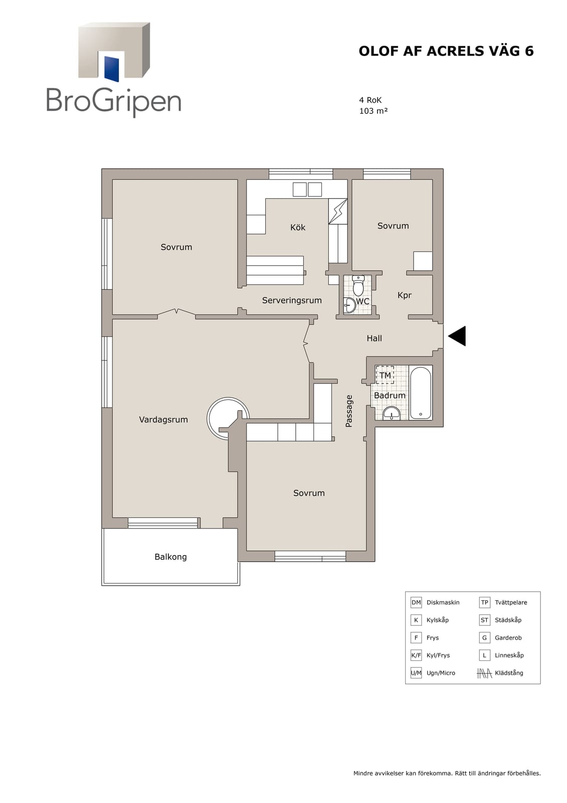 Lägenhet, 4 rooms, 103 sqm, Solna