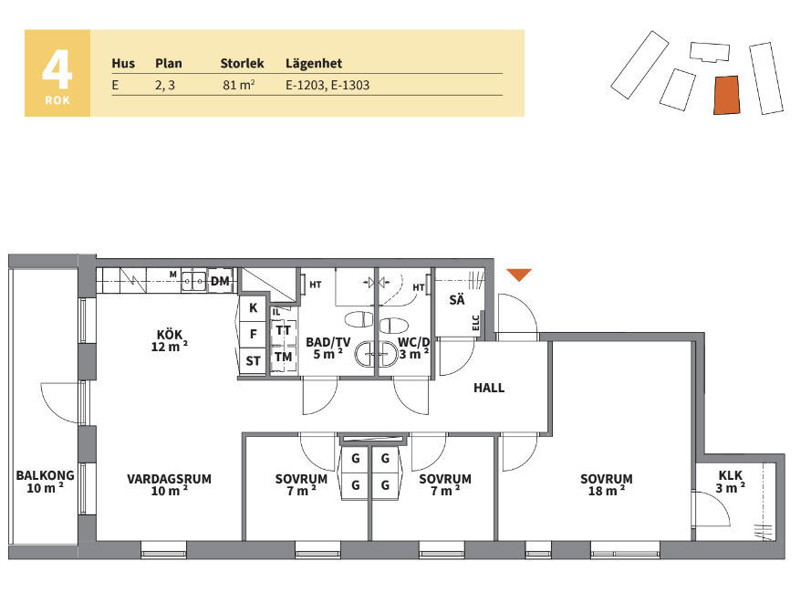 Lägenhet, 4 rooms, 81 sqm, Nacka – bild 14