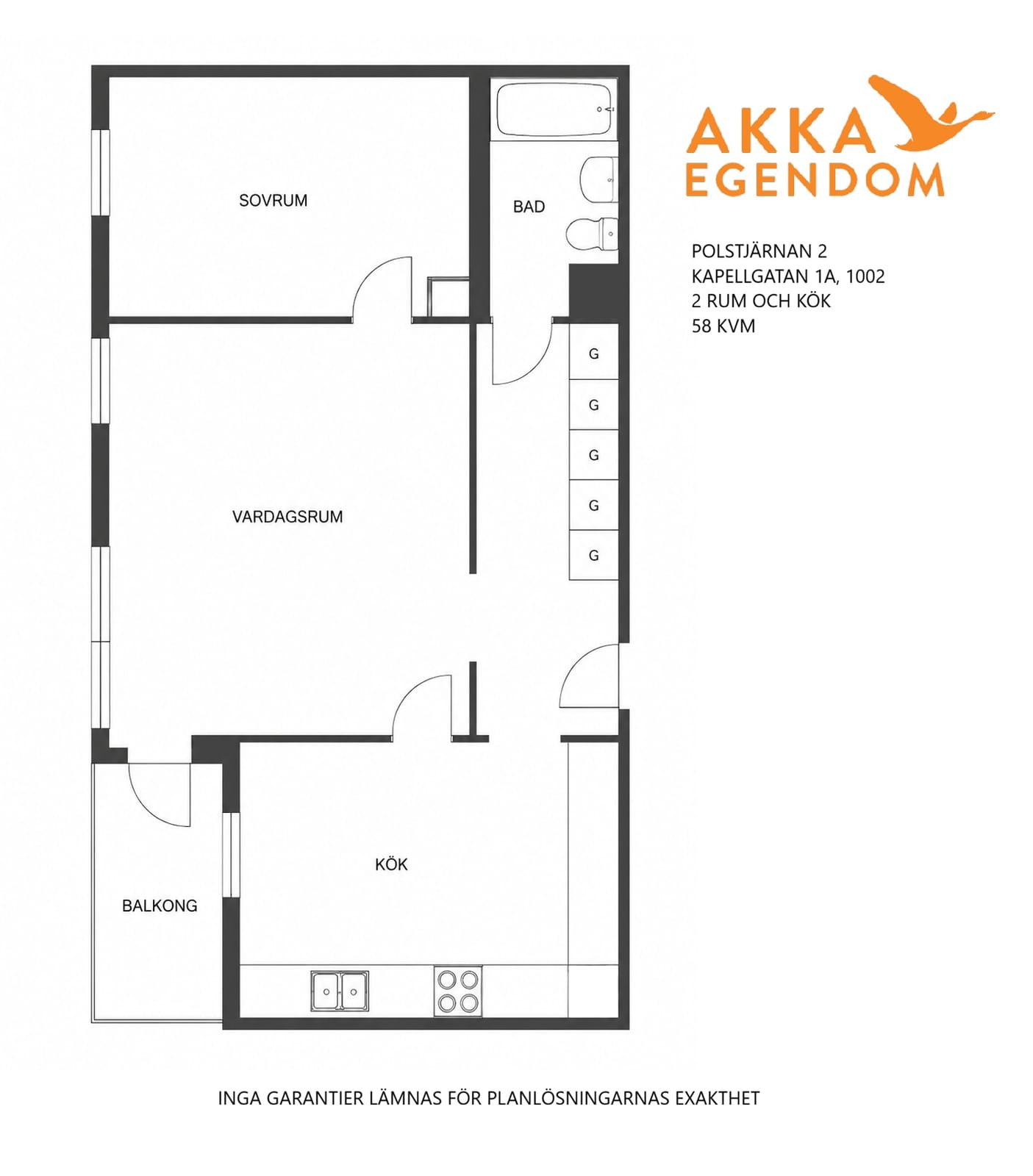 2 rok · 58 m² i Klippan – bild 3