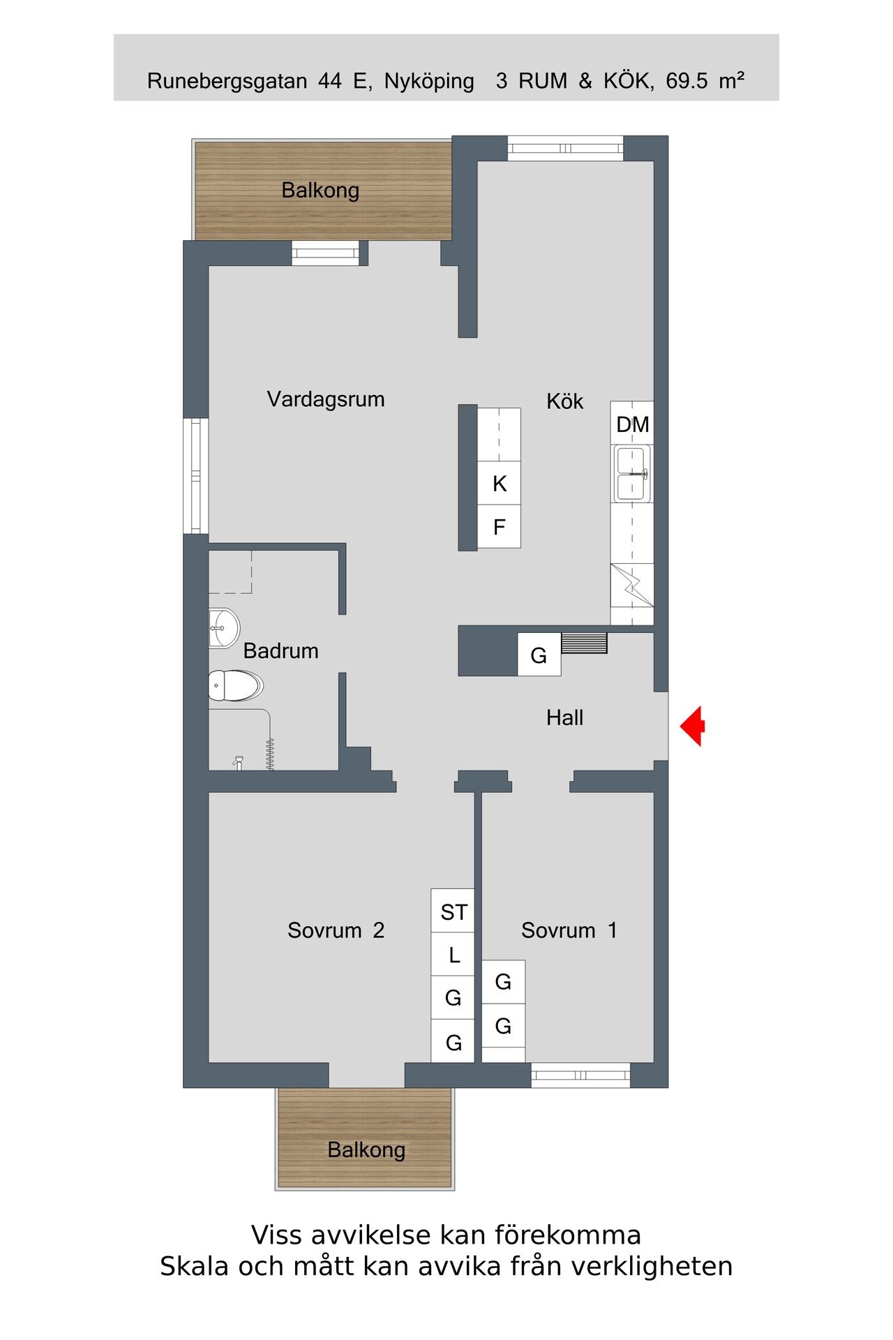 3 rok · 69 m² i Nyköping – bild 8