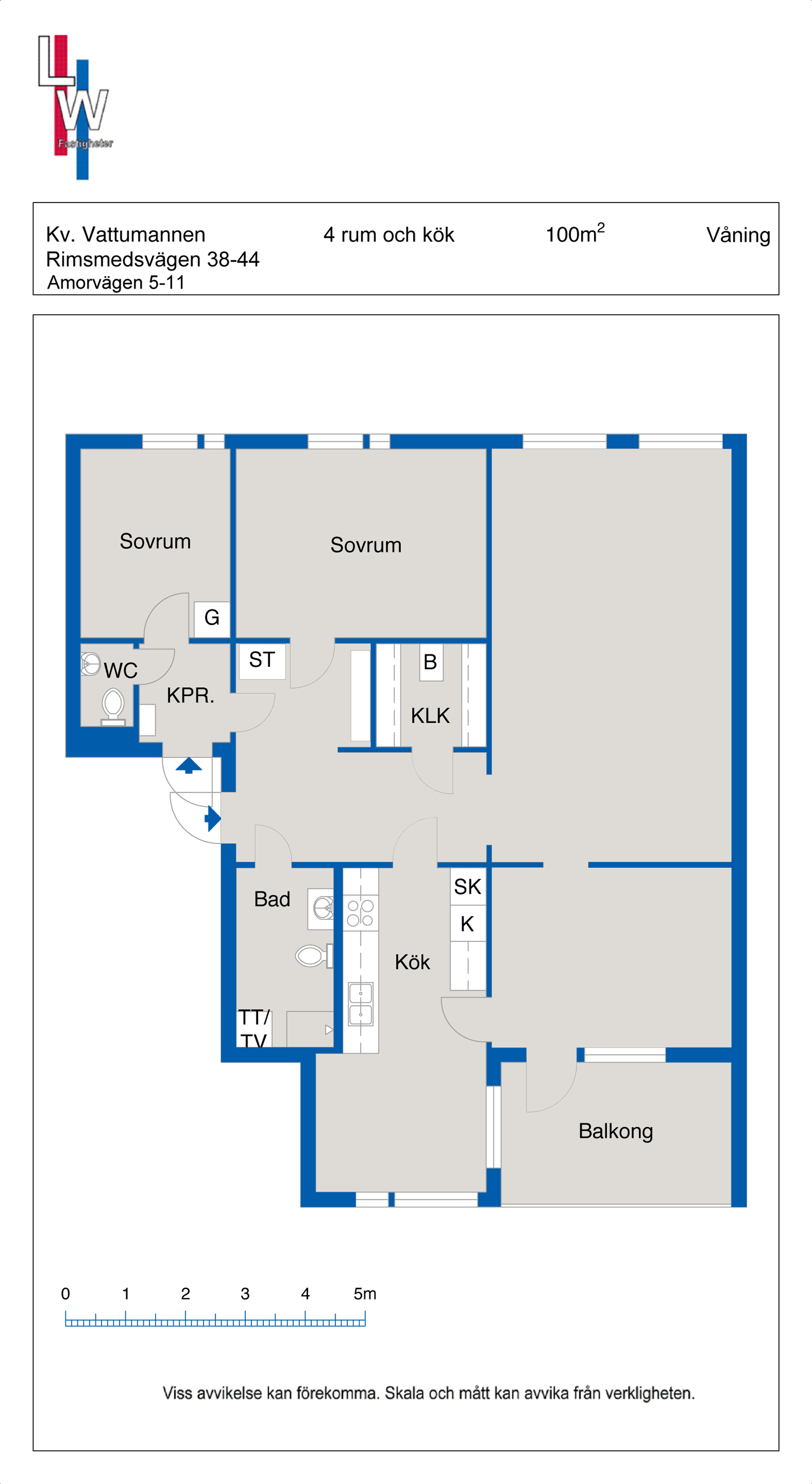 Lägenhet, 4 rooms, 100 sqm, Kalmar – bild 5