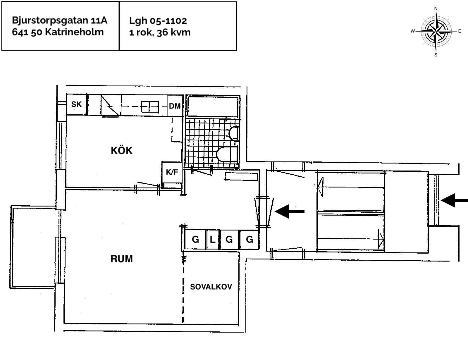 Lägenhet, 1 rooms, 36 sqm, Katrineholm – bild 14