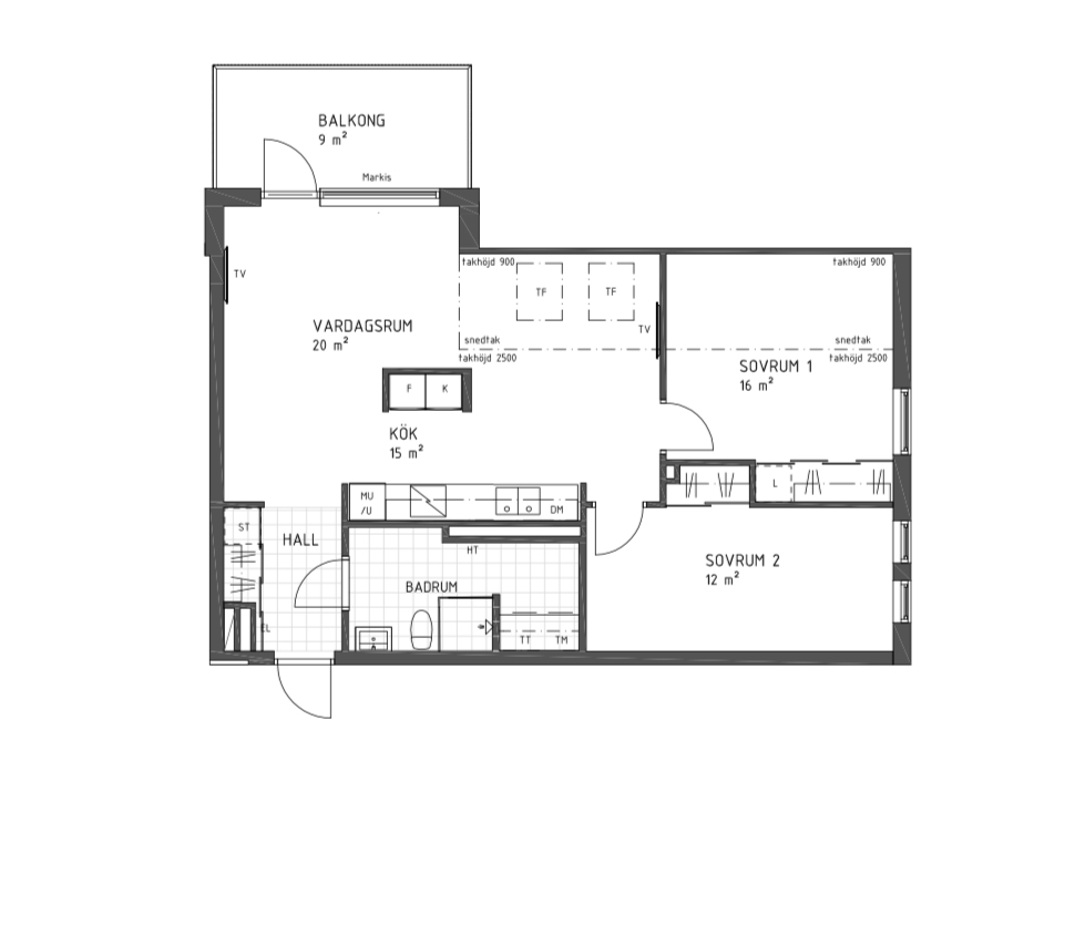 Lägenhet, 3 rooms, 77 sqm, Linköping