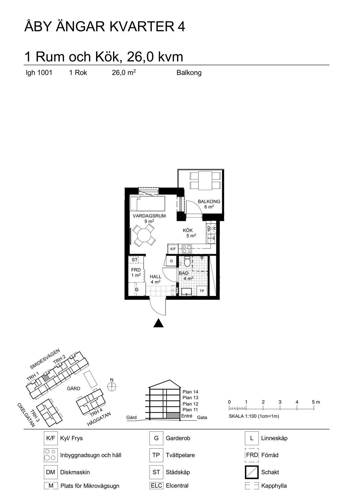 Lägenhet, 1 rooms, 26 sqm, Vallentuna – Vallentuna