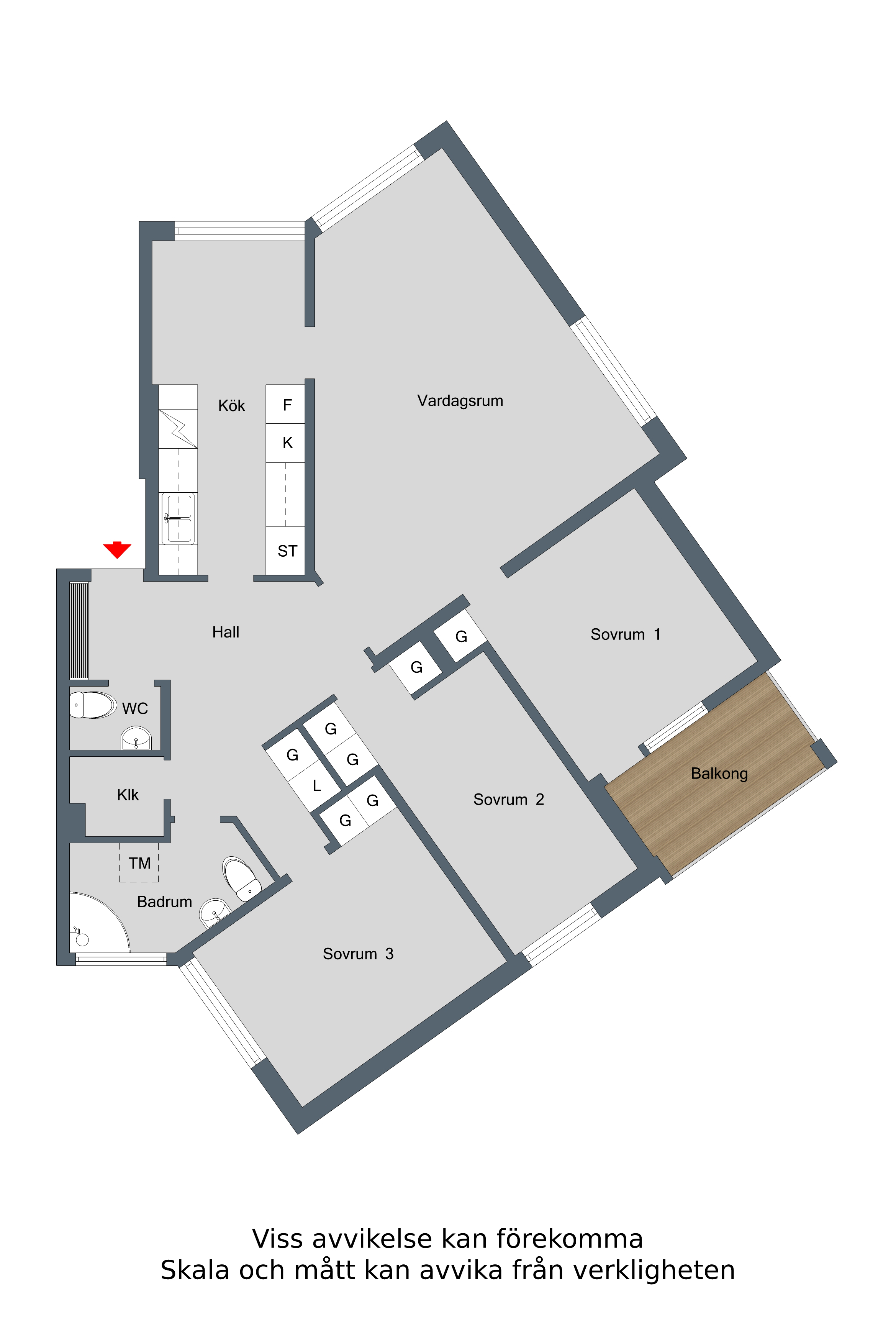 Lägenhet, 4 rooms, 105 sqm, Gävle – bild 5