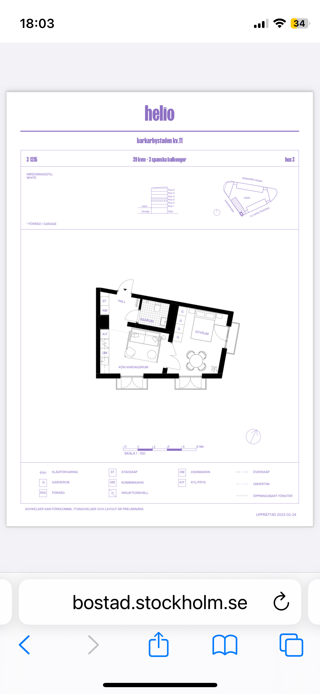 Lägenhet, 2 rooms, 39 sqm, Järfälla