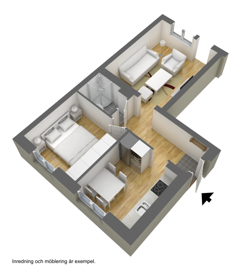Lägenhet, 2 rooms, 53 sqm, Borås – bild 2