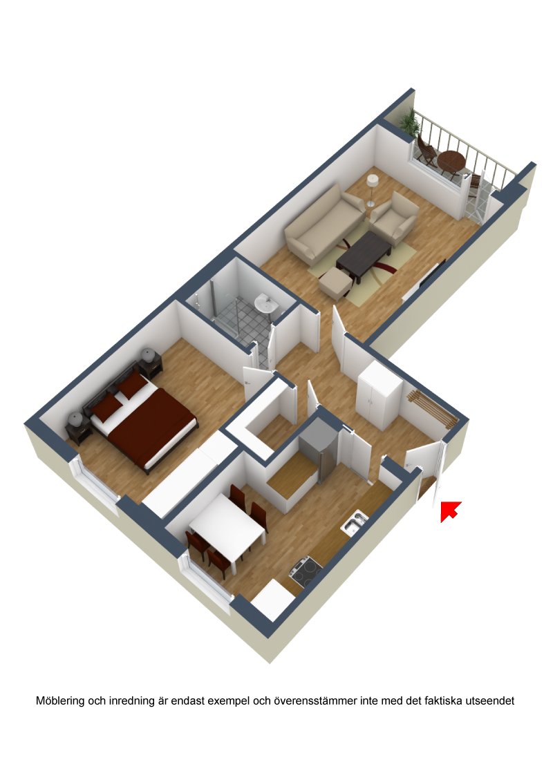 Lägenhet, 2 rooms, 59 sqm, Skövde – bild 8