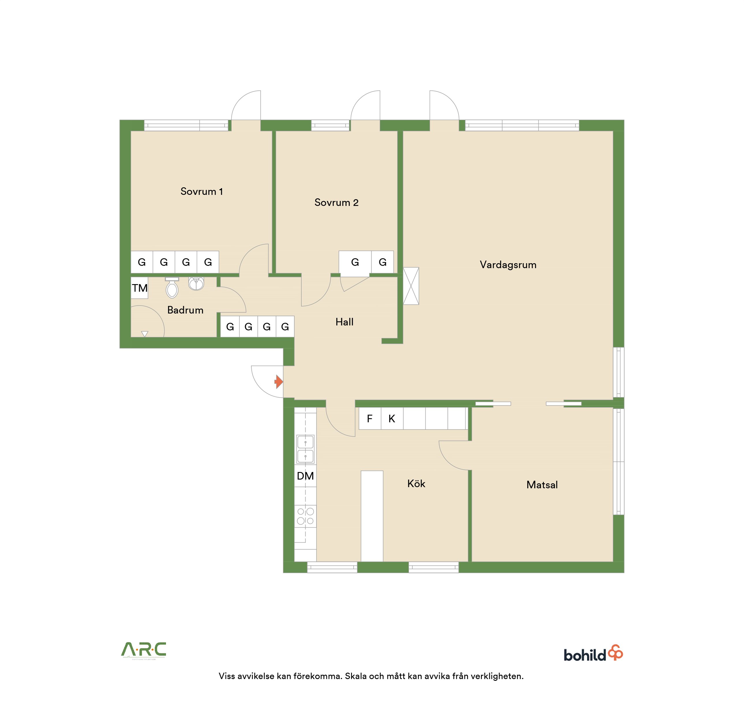 Lägenhet, 4 rooms, 123 sqm, Älmhult