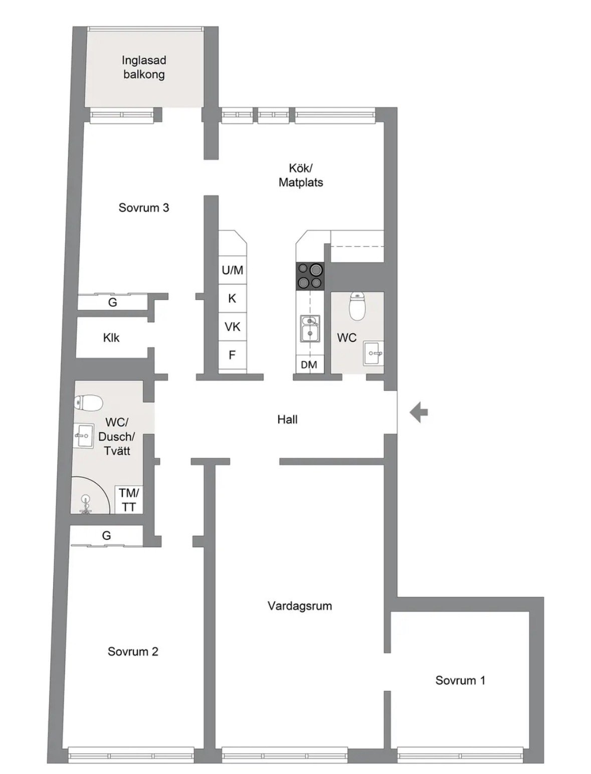 Lägenhet, 4 rooms, 97 sqm, Täby – Täby
