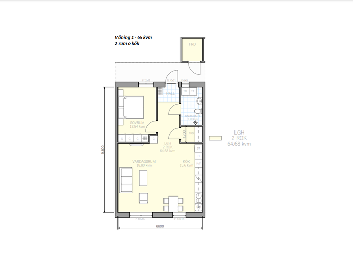 2 rok · 65 m² i Falkenberg – bild 7
