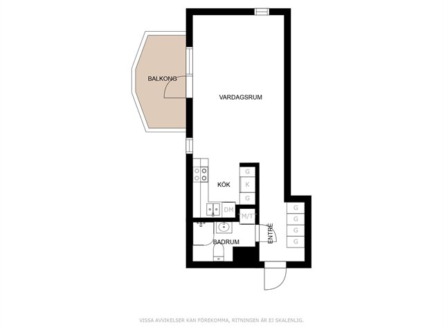 Lägenhet, 1 rooms, 34 sqm, Åkersberga – bild 2