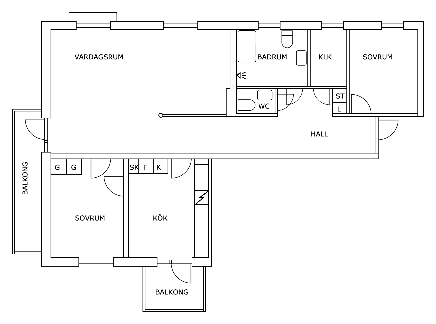 Lägenhet, 3 rooms, 104 sqm, Flen – bild 2