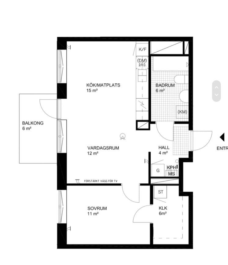 Lägenhet, 2 rooms, 54 sqm, Älvsjö – Älvsjö
