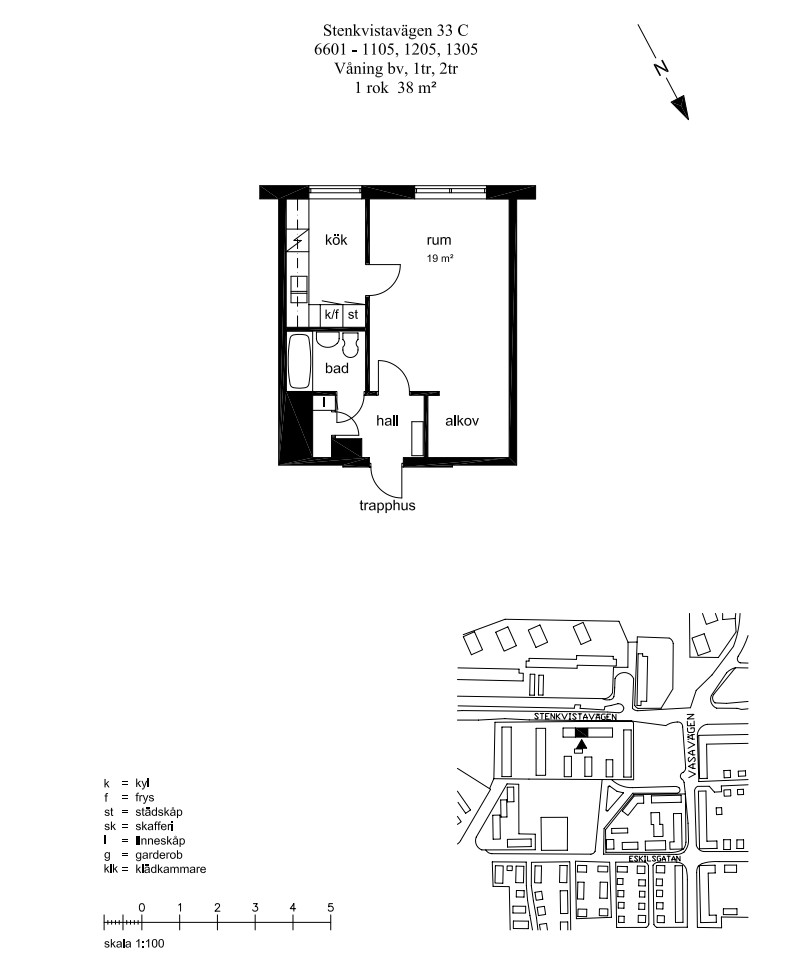 Lägenhet, 1 rooms, 38 sqm, Eskilstuna – bild 2