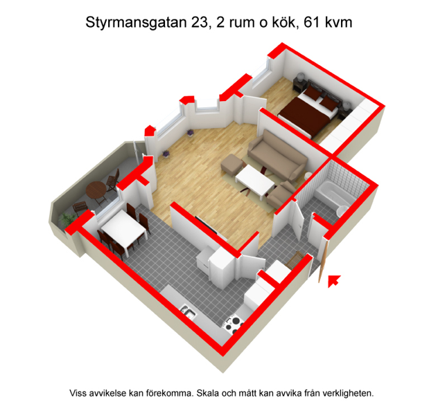 Lägenhet, 2 rooms, 61 sqm, Norrköping – bild 6