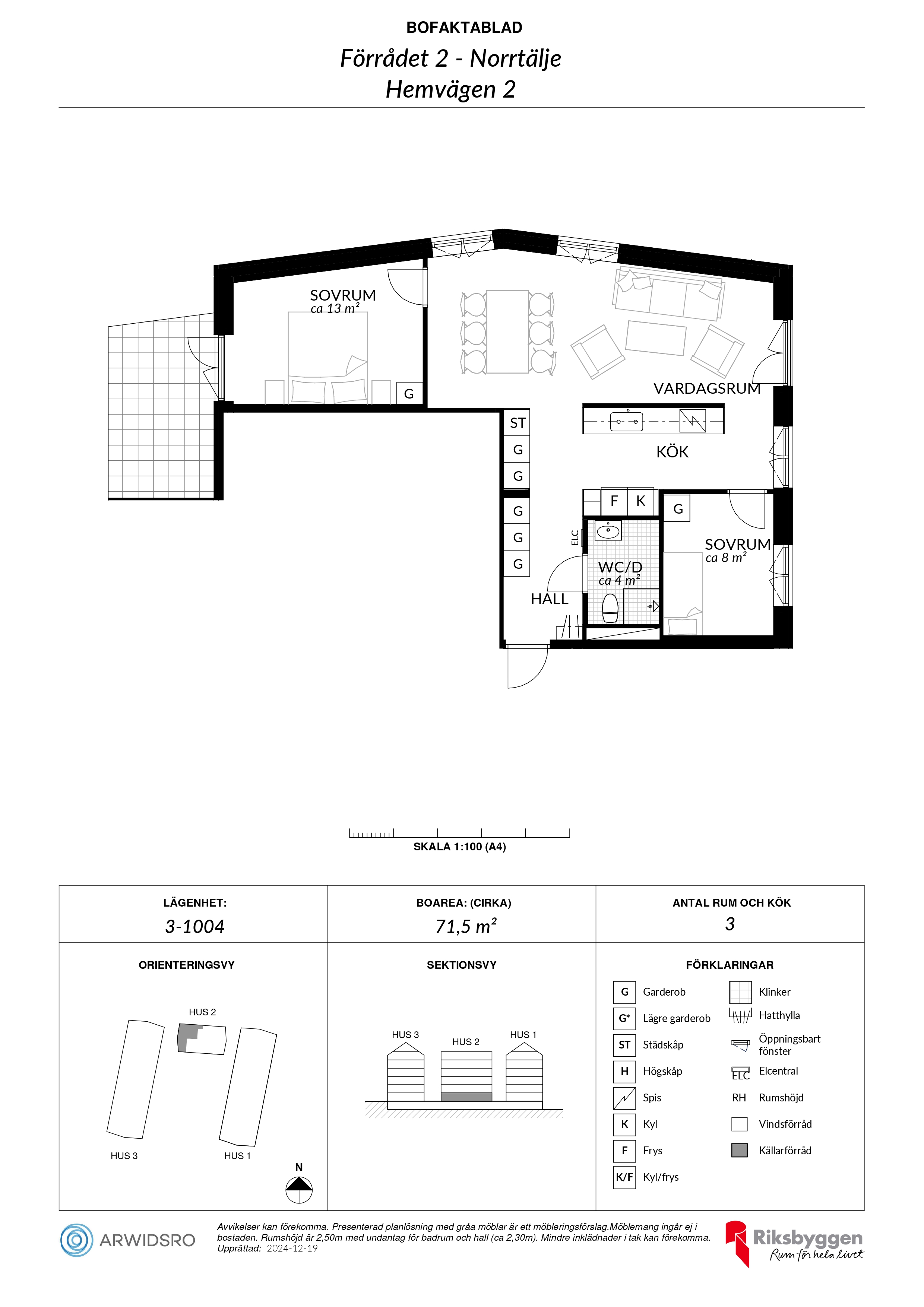 Lägenhet, 3 rooms, 72 sqm, Norrtälje – bild 15