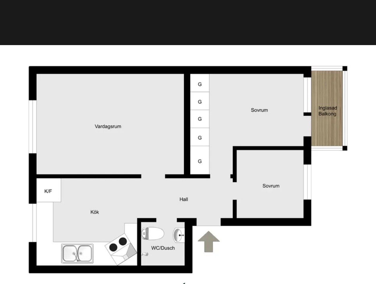 Lägenhet, 3 rooms, 66 sqm, Huskvarna