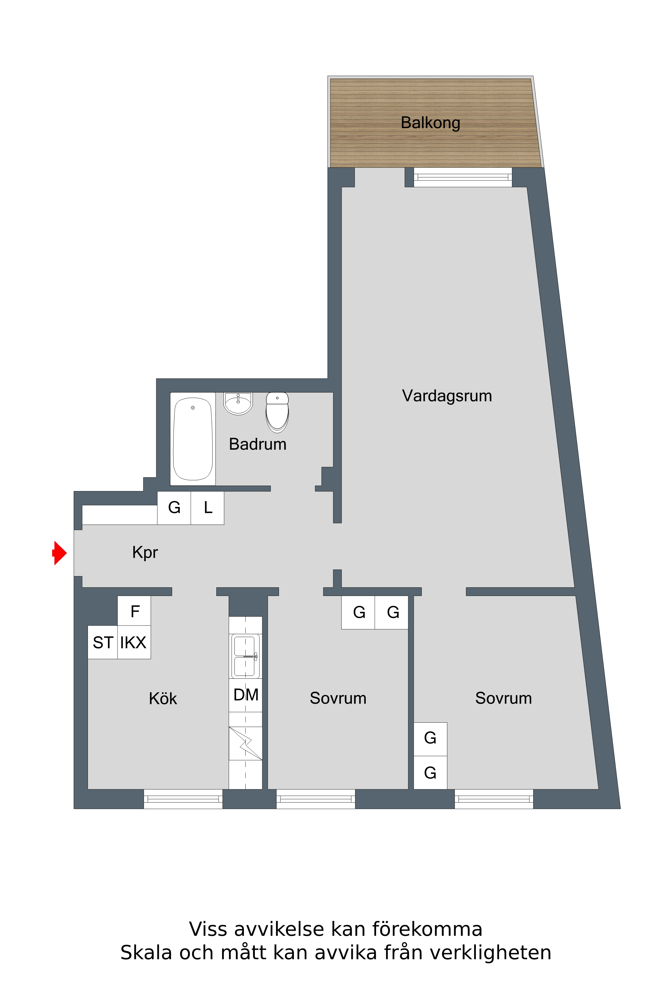 Lägenhet, 3 rooms, 72 sqm, Finspång – bild 6
