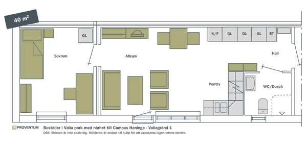Lägenhet, 2 rooms, 40 sqm, Handen – bild 7