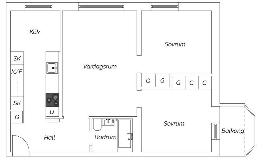 3 rok · 66 m² i Malmö – bild 15