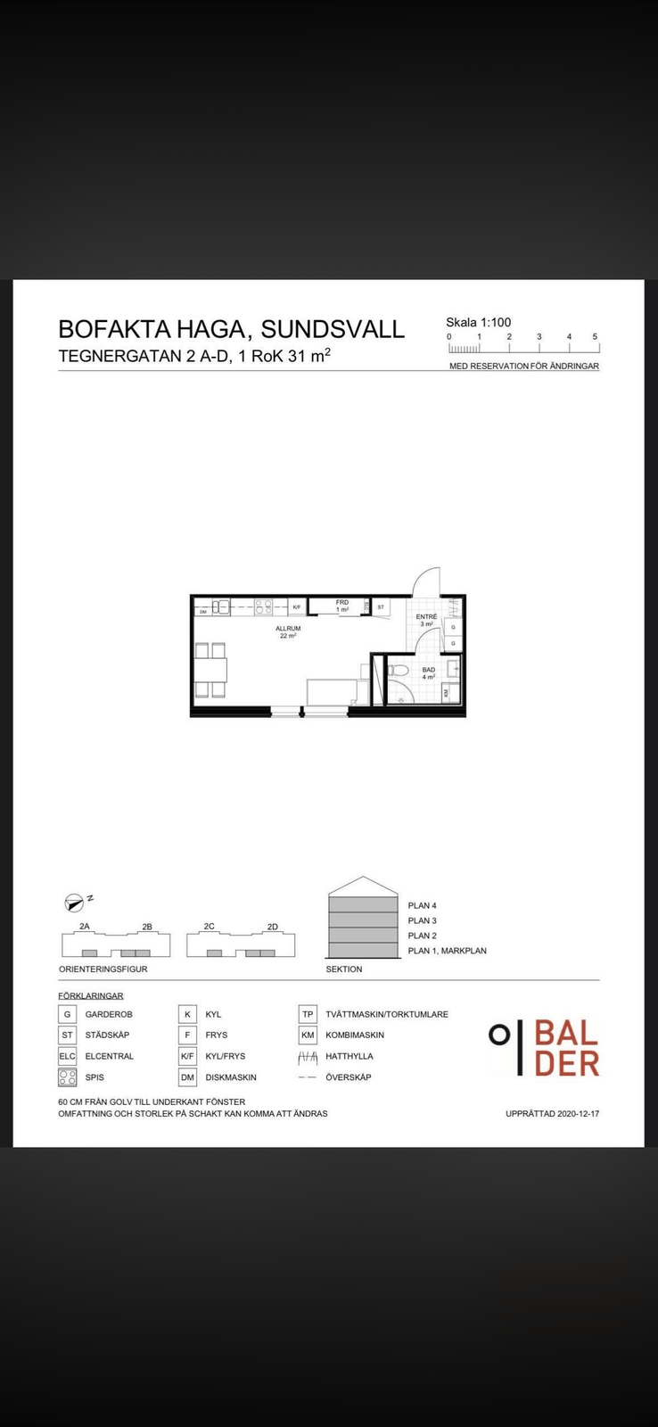 Lägenhet, 1 rooms, 31 sqm, Sundsvall