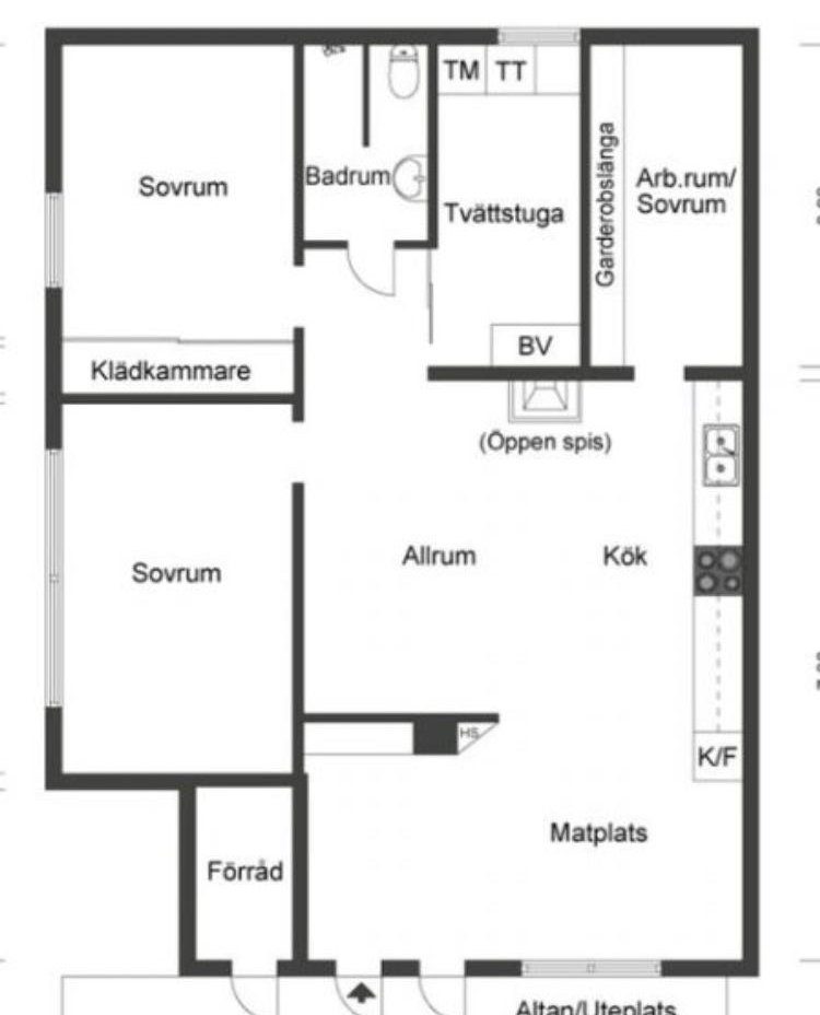 Radhus, 4 rooms, 90 sqm, Stocksund – Stocksund
