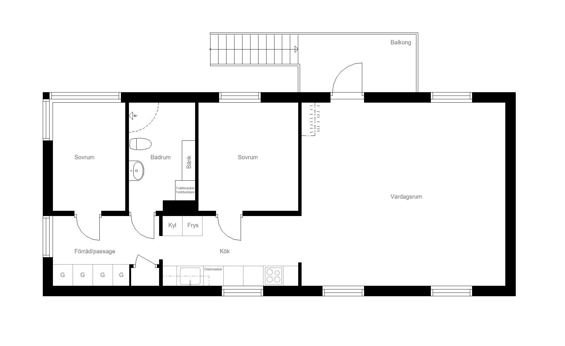 Lägenhet, 3 rooms, 75 sqm, Åsljunga – bild 5