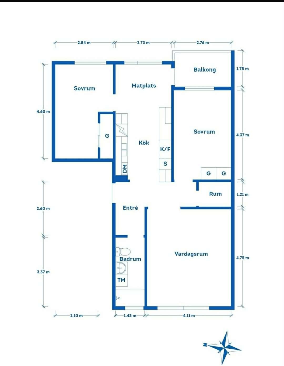 3 rok · 78 m² i Motala – Motala