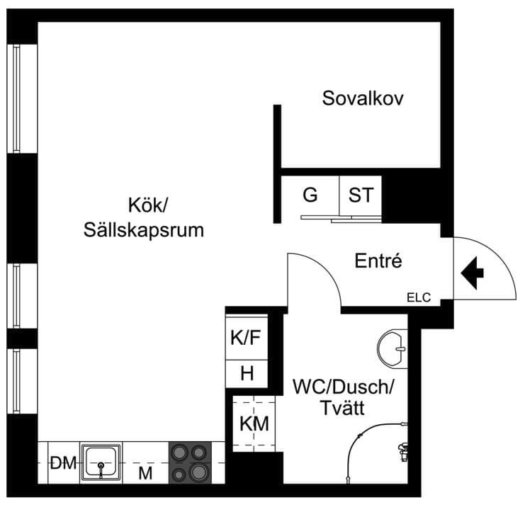 Lägenhet, 2 rooms, 35 sqm, Malmö – bild 8