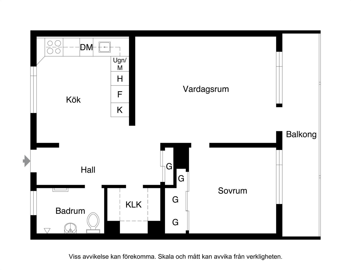 2 rok · 55 m² i Solna – bild 2