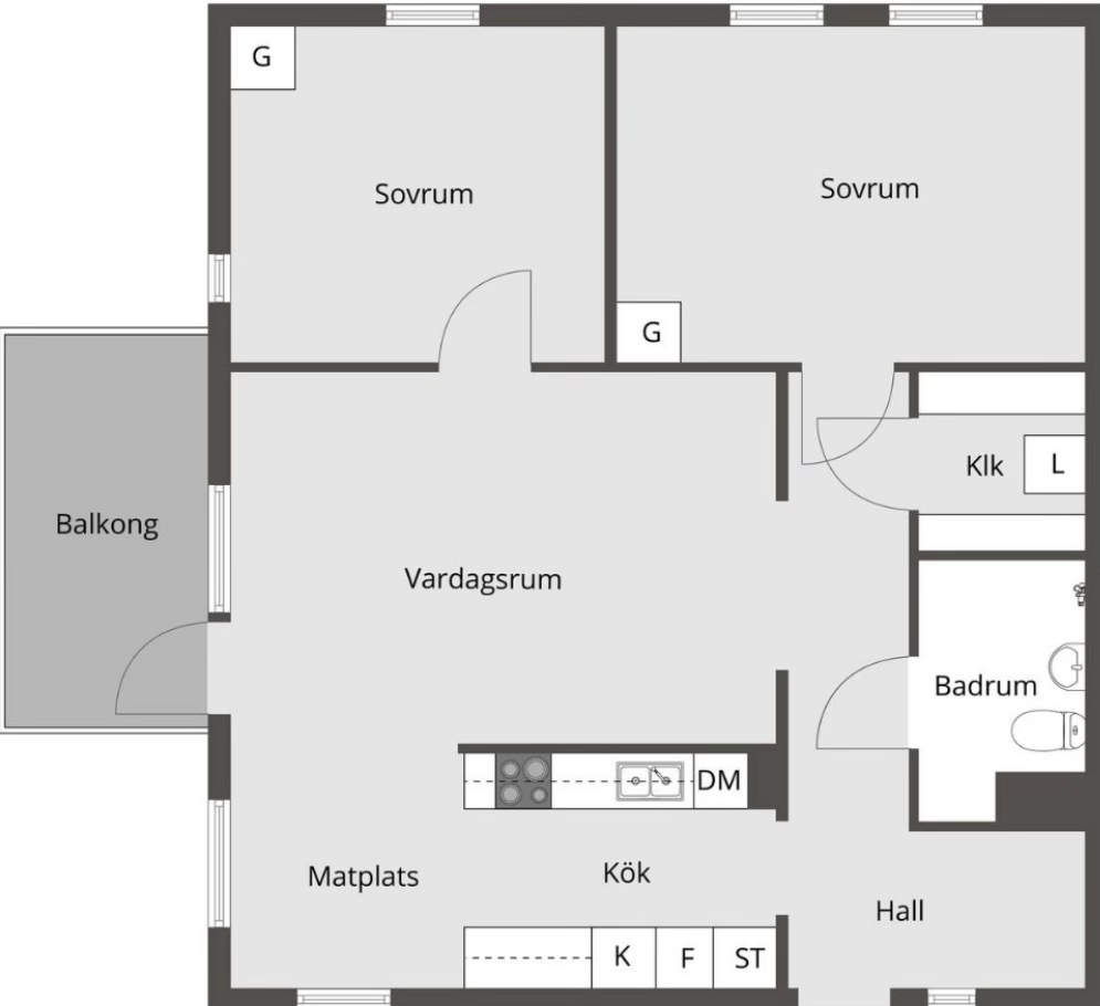 Lägenhet, 3 rooms, 83 sqm, Täby