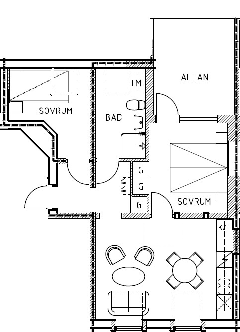 Lägenhet, 3 rooms, 54 sqm, Torshälla – bild 5