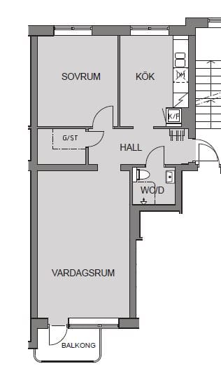 2 rok · 55 m² i Helsingborg – bild 6